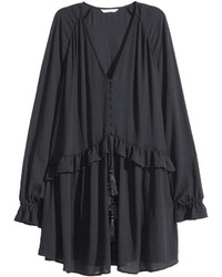 H&M Crape Dress Black Ladies