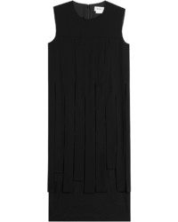 DKNY Crepe Dress With Chiffon