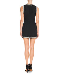 Givenchy Crystal Trim Sleeveless Mini Dress Black