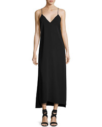 Elizabeth and James Dara V Neck Sleeveless Slip Style Dress Black