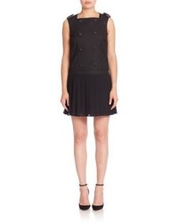RED Valentino Double Breasted Drop Waist Dress