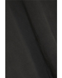 Balenciaga Draped Washed Cotton Jersey Dress Black
