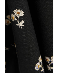 Victoria Beckham Embroidered Jacquard Dress Black
