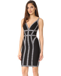 Herve Leger Fitted Sleeveless Dress