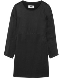 MM6 MAISON MARGIELA Frayed Washed Satin Dress Black