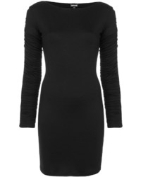 Just Cavalli Gathered Sleeve Fitted Dress