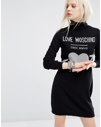 Love Moschino Heart Logo Turtleneck Dress