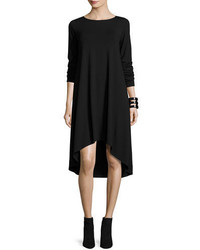 Eileen Fisher High Low Long Sleeve A Line Dress