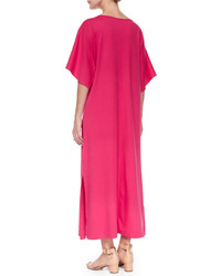 Joan Vass Keyhole Front Long Dolman Dress