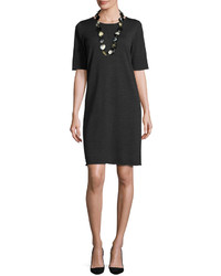 Eileen Fisher Merino Jersey Half Sleeve Dress