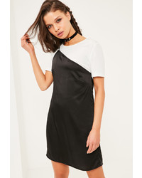 Missguided Petite Black One Strap Overlay Dress
