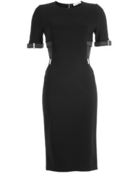 Thierry Mugler Mugler Dress With Sheer Inserts And Contrast Stitching