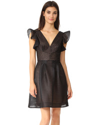 Marchesa Notte Ribbed Cocktail Dress