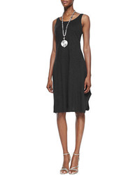 Eileen Fisher Organic Cottonhemp Twist Sleeveless Dress Black