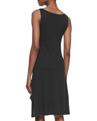 Eileen Fisher Organic Cottonhemp Twist Sleeveless Dress Black Petite