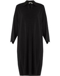 Vince Point Collar Stretch Crepe Dress