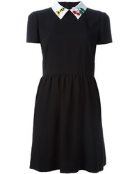 RED Valentino Patched Collar Shortsleeved Dress