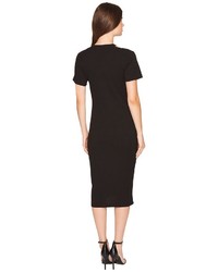 Nicole Miller Riley Short Sleeve Ribbed Cut Out Dress Dress