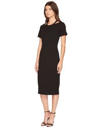 Nicole Miller Riley Short Sleeve Ribbed Cut Out Dress Dress