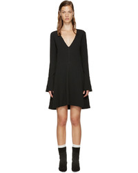 See by Chloe See By Chlo Black Textured V Neck Dress