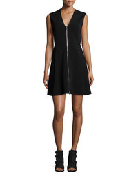 Rag & Bone Sharon Sleeveless Zip Front Jersey Dress Black