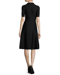 Ralph Lauren Short Sleeve Polo A Line Dress Black