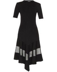 Givenchy Short Sleeved Sheer Panel Ribbed Dress