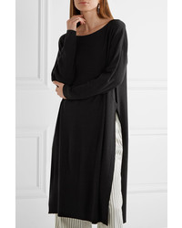 Elizabeth and James Sienna Oversized Merino Wool Blend Dress Black