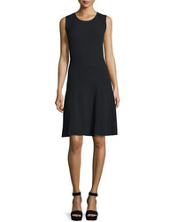 Creatures of the Wind Sleeveless Ribbed A Line Dress Black