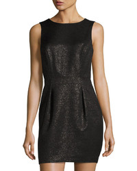 Susana Monaco Sleeveless Shimmery Jacquard Dress Black