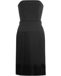 Carven Strapless Dress With Pleated Skirt