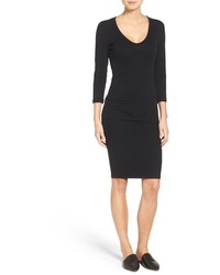 James Perse Sueded Stretch Jersey Skinny Dress