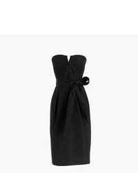 J.Crew Tall Tie Waist Strapless Dress In Faille