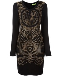 Versace Jeans Studded Fitted Mini Dress