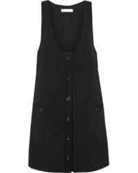 Chloé Wool Crepe Mini Dress Black