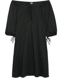 Eres Zephyr Mimsy Off The Shoulder Cotton Jersey Dress Black