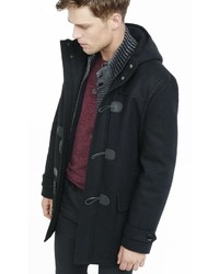 Black Hooded Toggle Coat