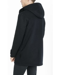 Black Hooded Toggle Coat