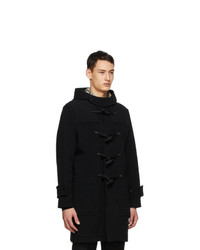 Burberry Black Wool Duffle Coat