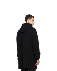 Burberry Black Wool Duffle Coat