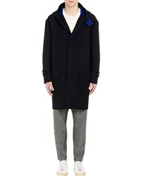 TOMORROWLAND Double Faced Hooded Duffle Coat Blue