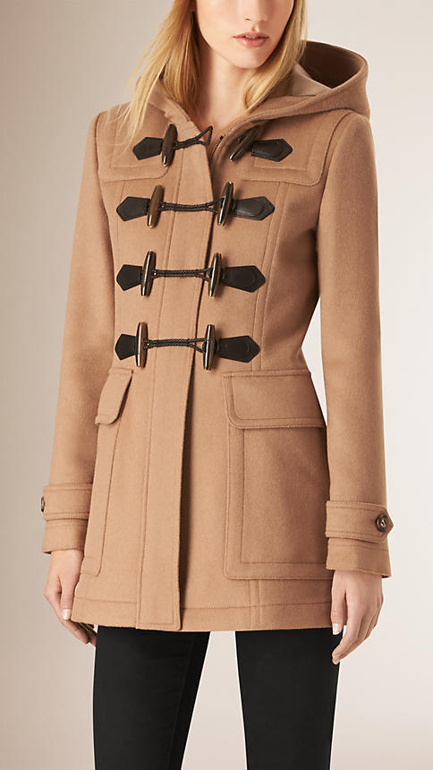 Burberry Fitted Wool Duffle Coat, $1,195 | Burberry | Lookastic