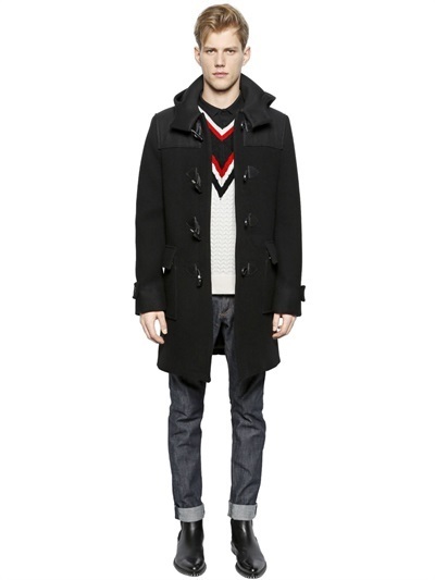 givenchy wool blend duffle coat