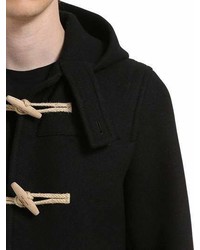 Saint Laurent Hooded Wool Felt Duffle Coat