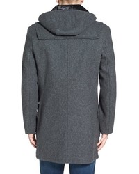 Schott NYC Satin Lined Wool Blend Duffle Coat