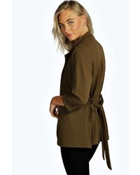 Boohoo Esther Belted Tailored Duster Coat