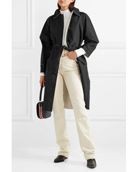 TRE by Natalie Ratabesi The Barbara Reversible Cotton Blend Canvas And Silk Crepe Trench Coat