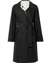 TRE by Natalie Ratabesi The Barbara Reversible Cotton Blend Canvas And Silk Crepe Trench Coat