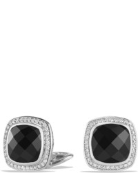 David Yurman 11mm Albion Earrings With Black Onyx And Diamonds Earrings