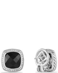 David Yurman 11mm Albion Earrings With Black Onyx And Diamonds Earrings